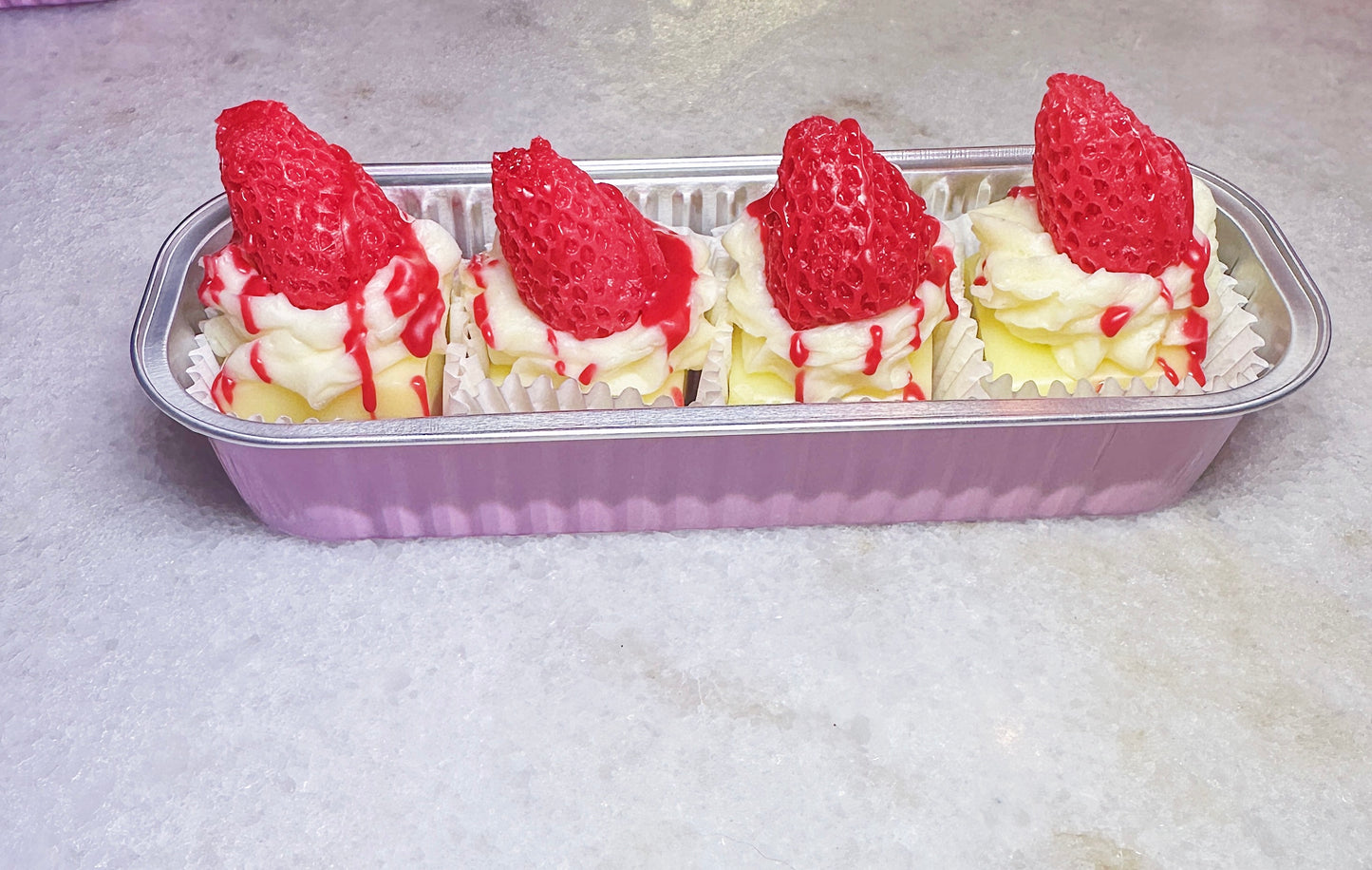 Strawberry shortcake scented wax melt